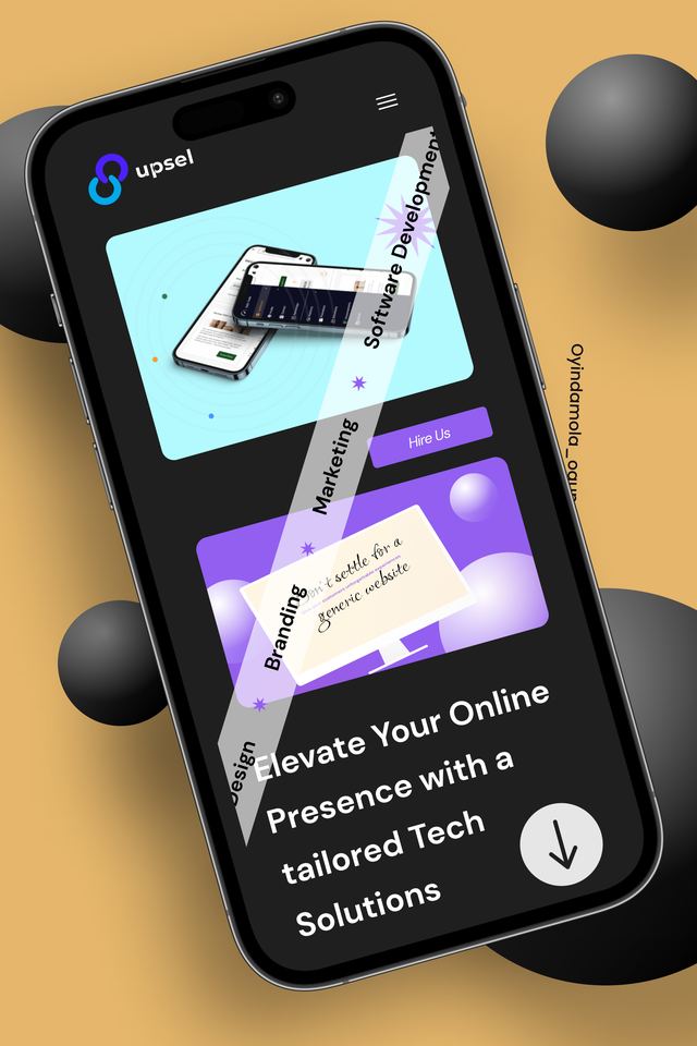 UI design work sample