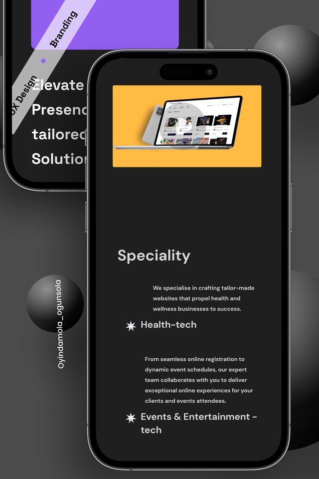 UI design work sample