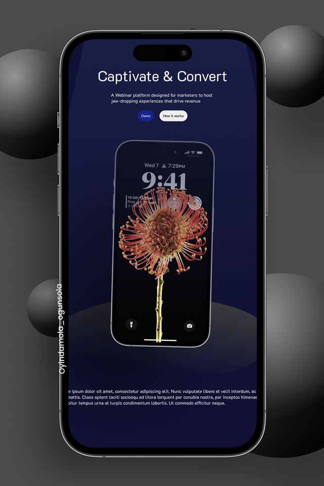 UI design work sample