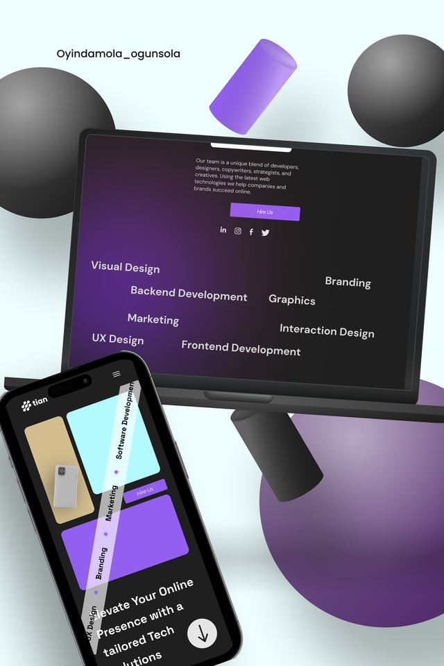 UI design work sample