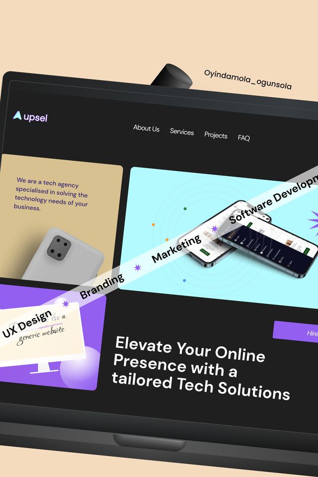 UI design work sample