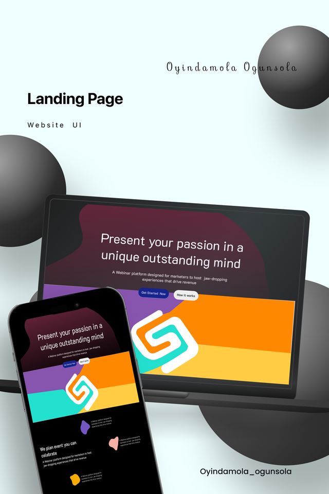 UI design work sample