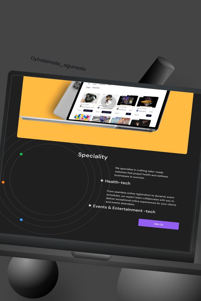 UI design work sample