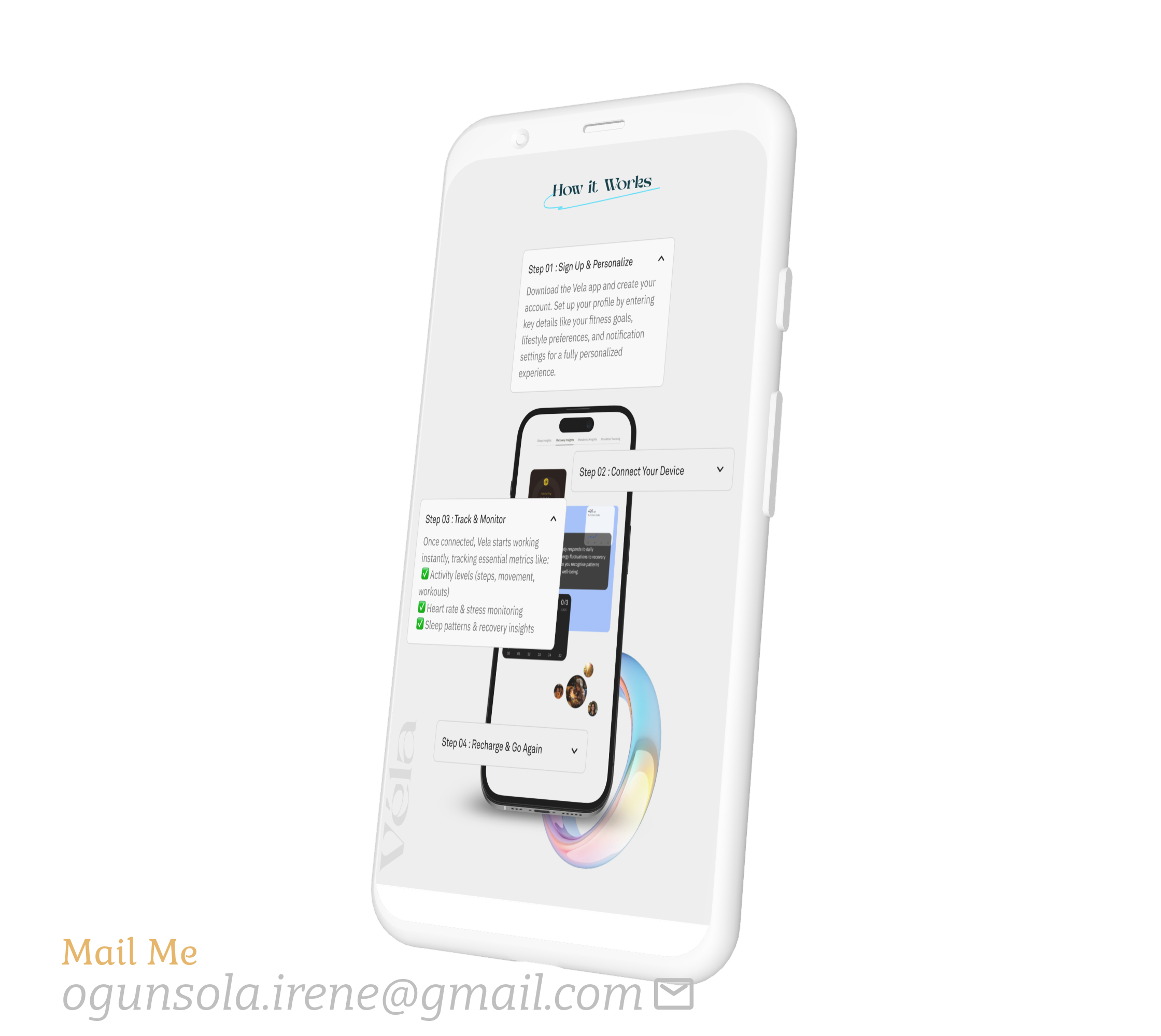 UI design work sample