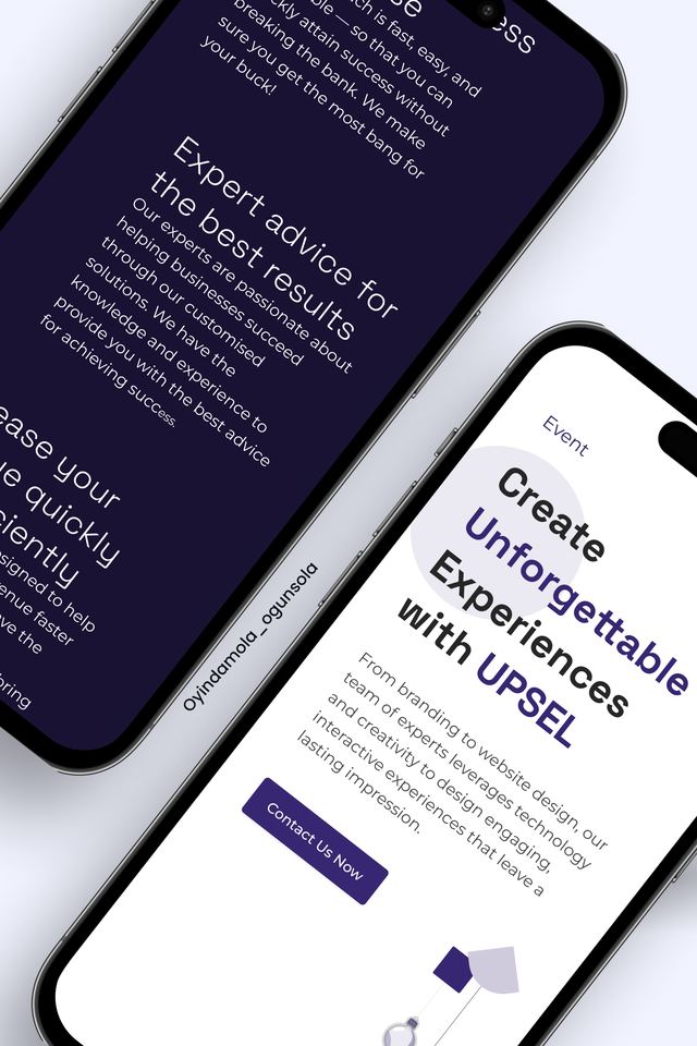 UI design work sample