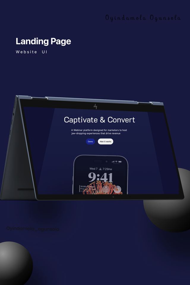 UI design work sample