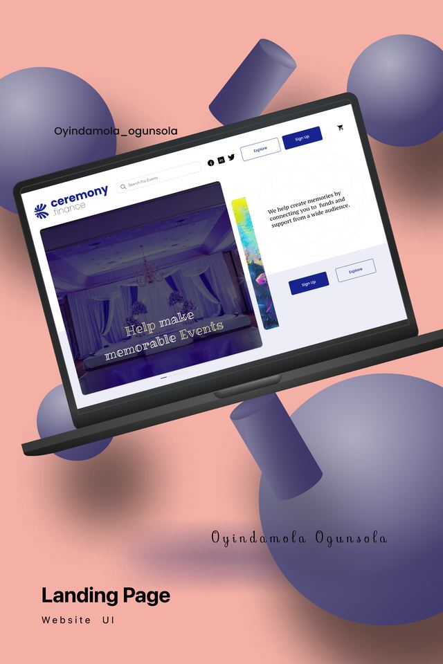 UI design work sample