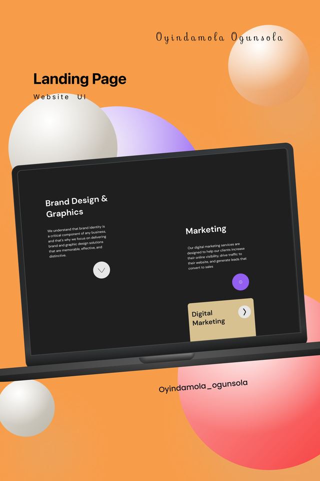 UI design work sample