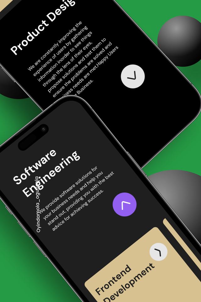 UI design work sample