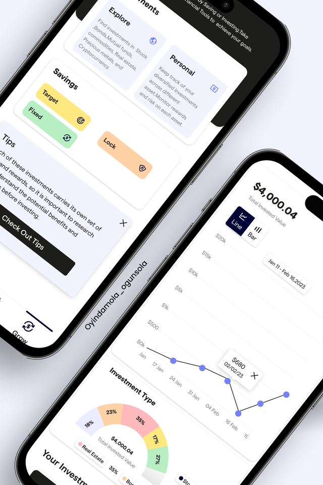 UI design work sample