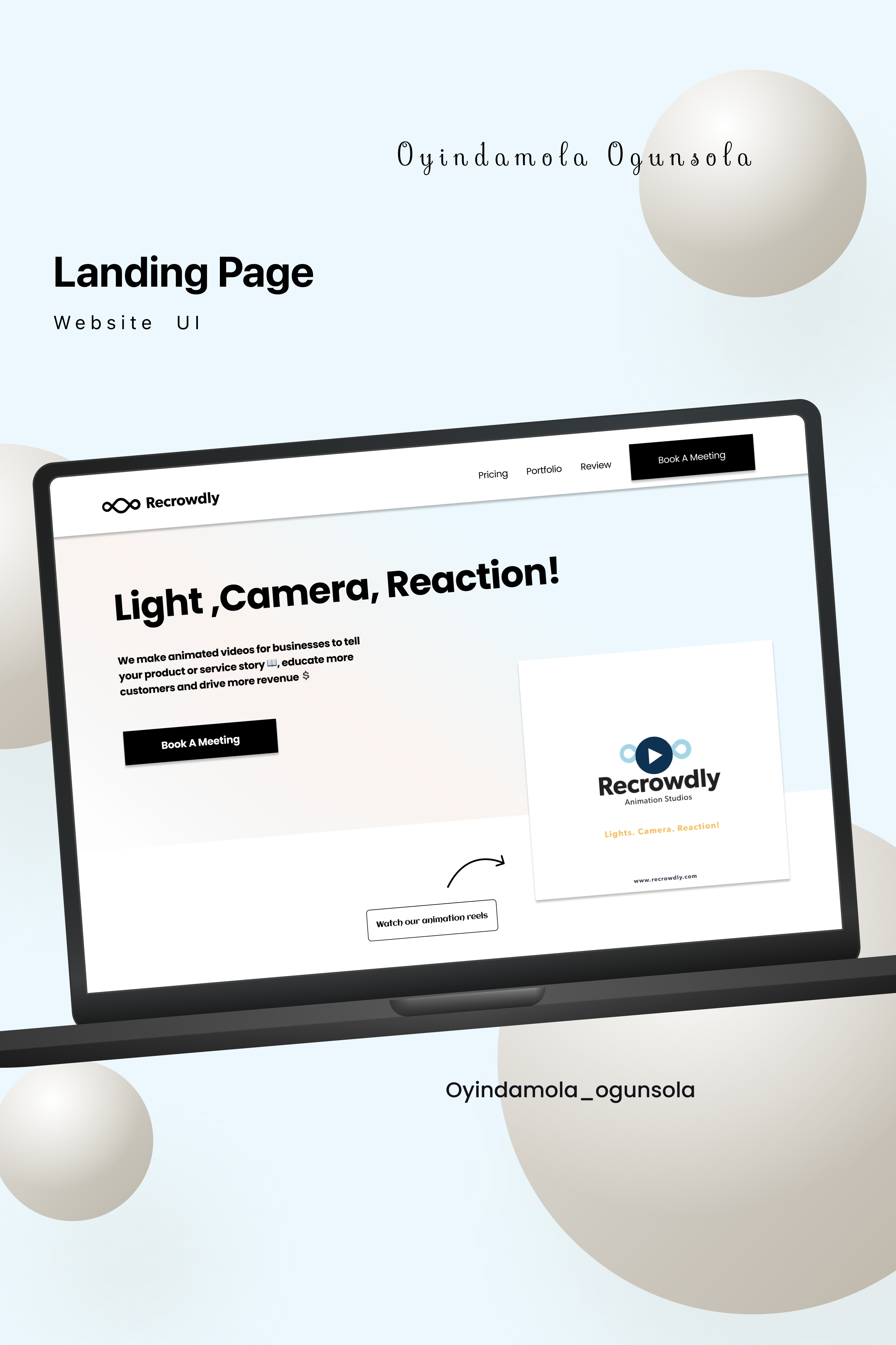 Recrowdly Landing Page